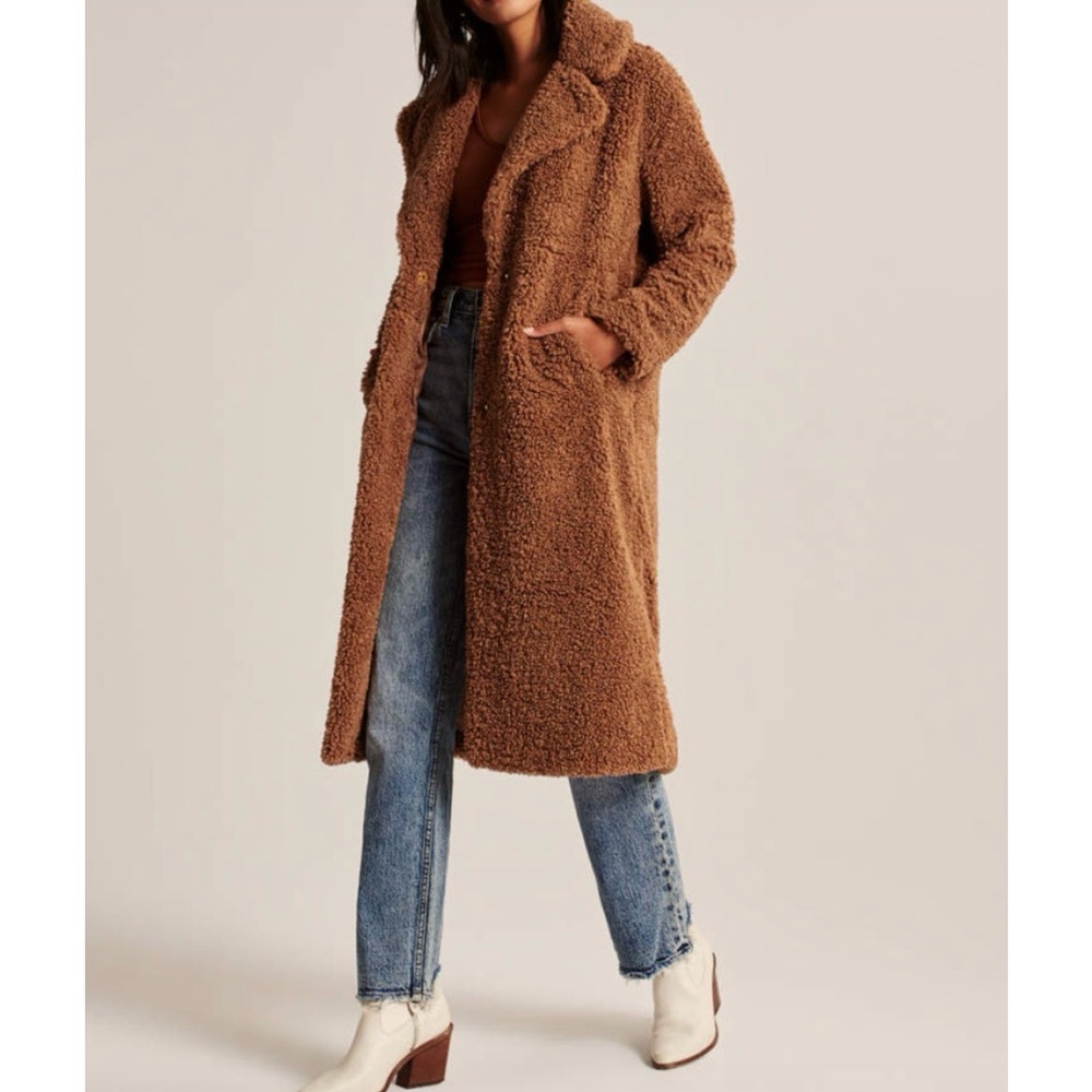 Abercrombie & Fitch Brown Teddy Jacket
